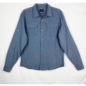 Prana Men’s Button Front Casual Shirt Long Sleeve sz M